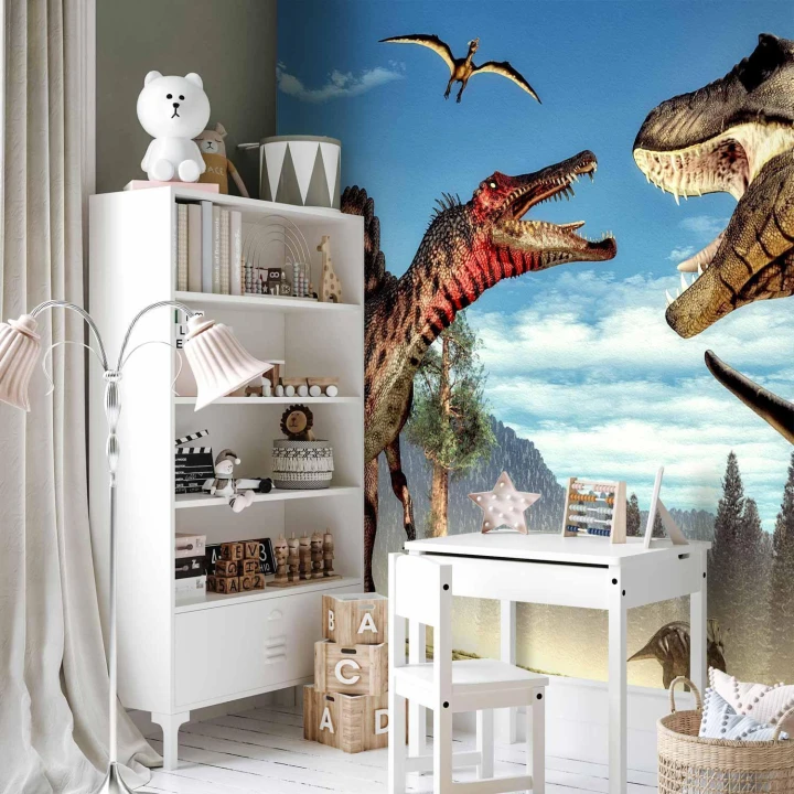 Fototapeta - Walka dinozaurów