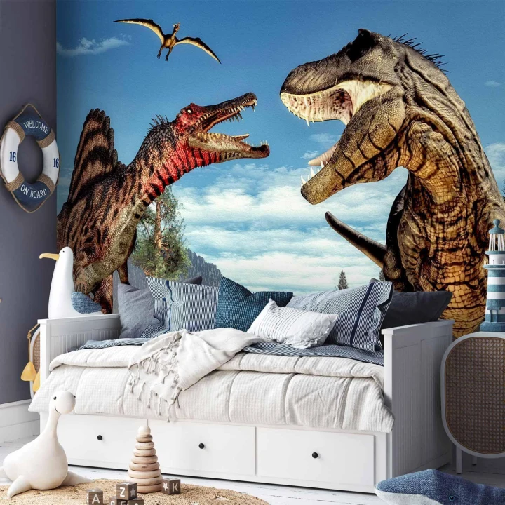 Fototapeta - Walka dinozaurów