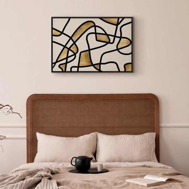 Obraz - Złota spirala (1-częściowy) szeroki