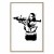 Obraz - Banksy Mona Lisa with Rocket Launcher (1-częściowy) pionowy