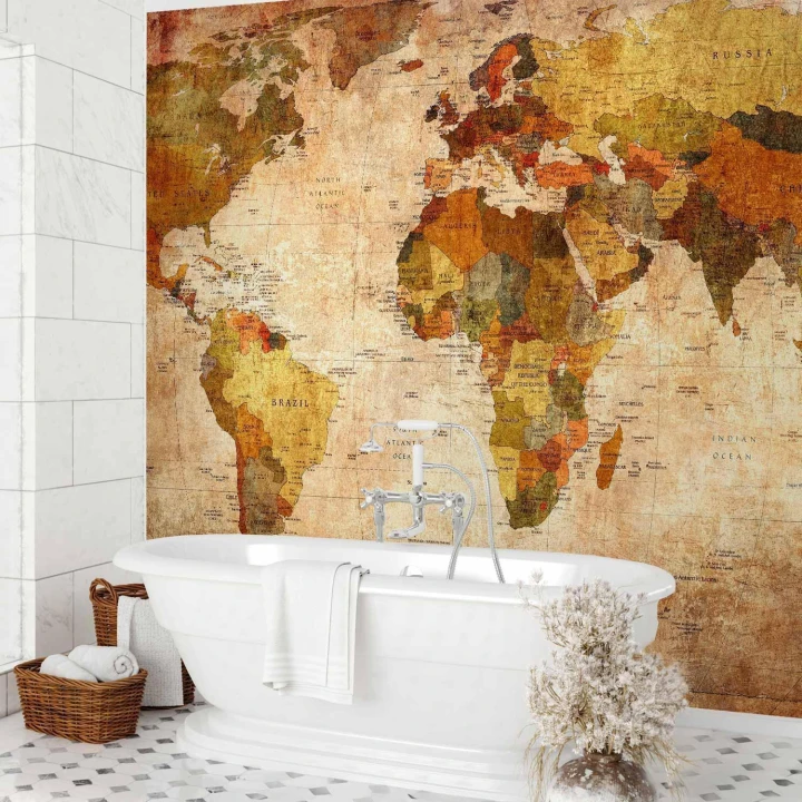 Fototapeta - Stara mapa świata