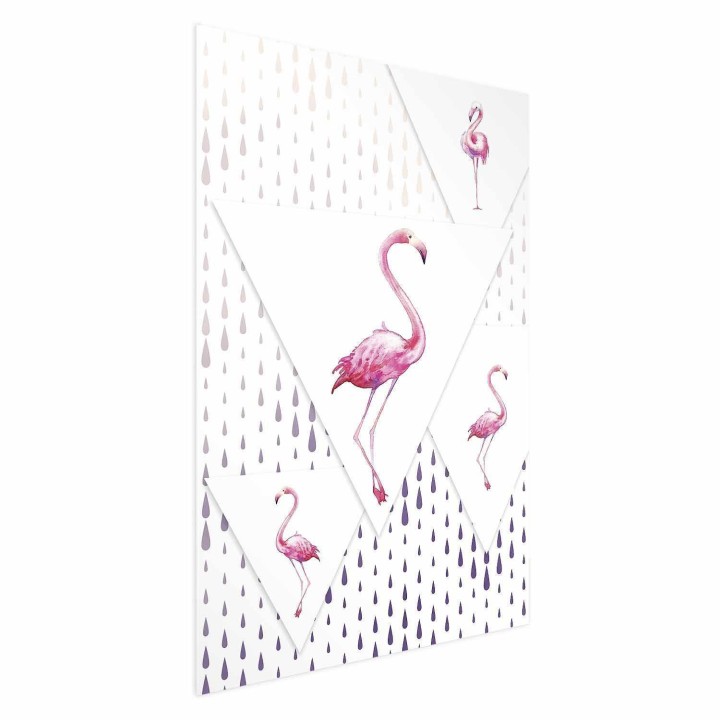 Plakat - Rodzina flamingów