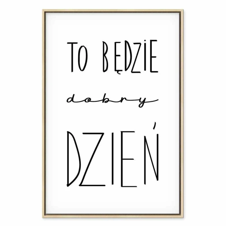 Obraz - Sztuka słów (1-częściowy) - inspirujący czarny napis na białym tle