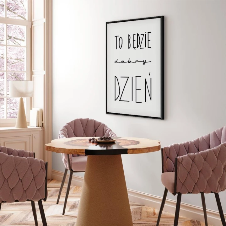 Obraz - Sztuka słów (1-częściowy) - inspirujący czarny napis na białym tle