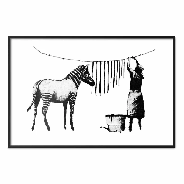 Plakat - Banksy: Pranie zebry