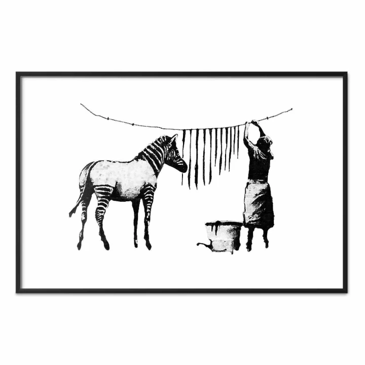 Plakat - Banksy: Pranie zebry