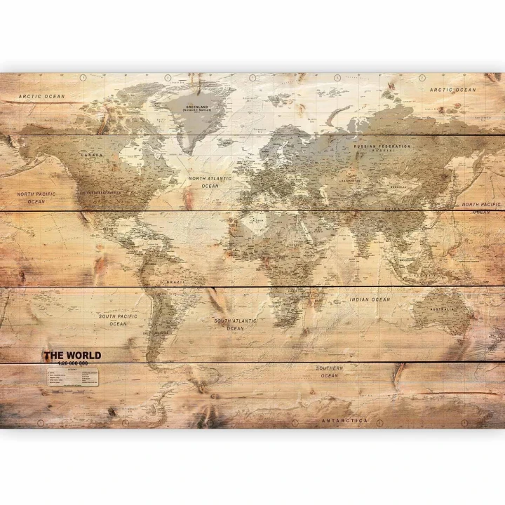 Fototapeta - Mapa na deskach