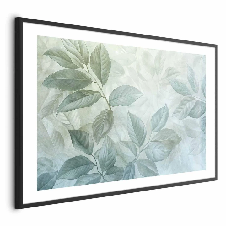 Plakat - Miętowe liście duży botaniczny motyw