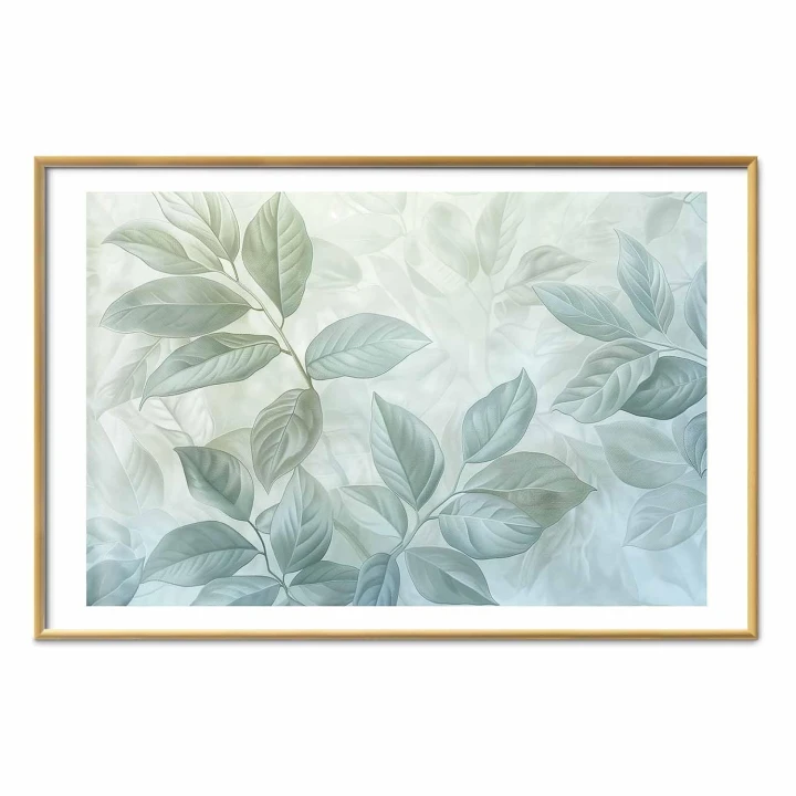 Plakat - Miętowe liście duży botaniczny motyw