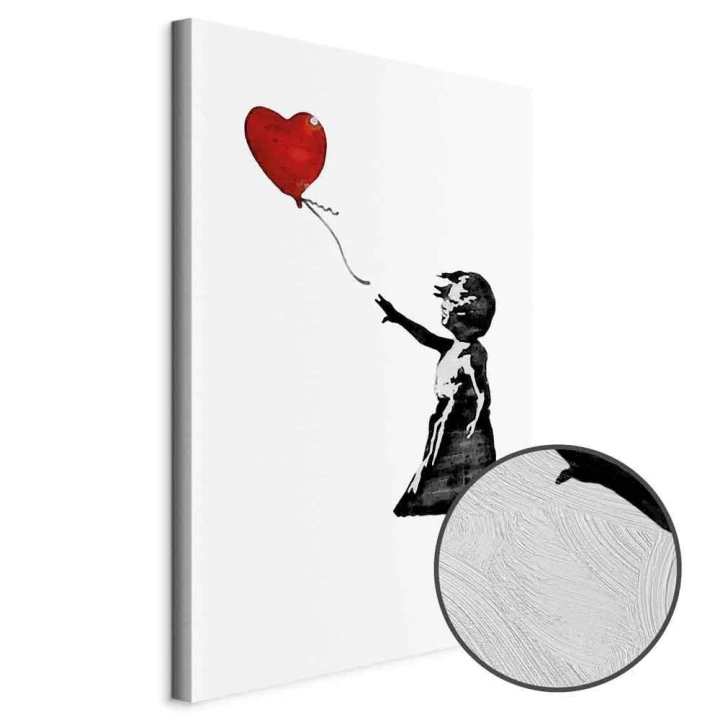 Obraz - Banksy: Dziewczynka z balonem (1-częściowy) pionowy