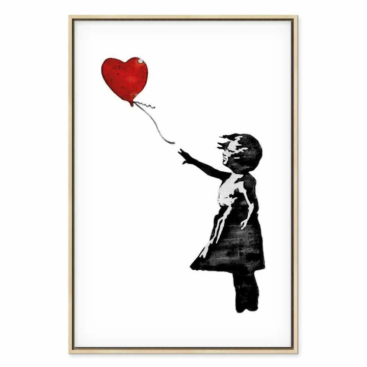 Obraz - Banksy: Dziewczynka z balonem (1-częściowy) pionowy
