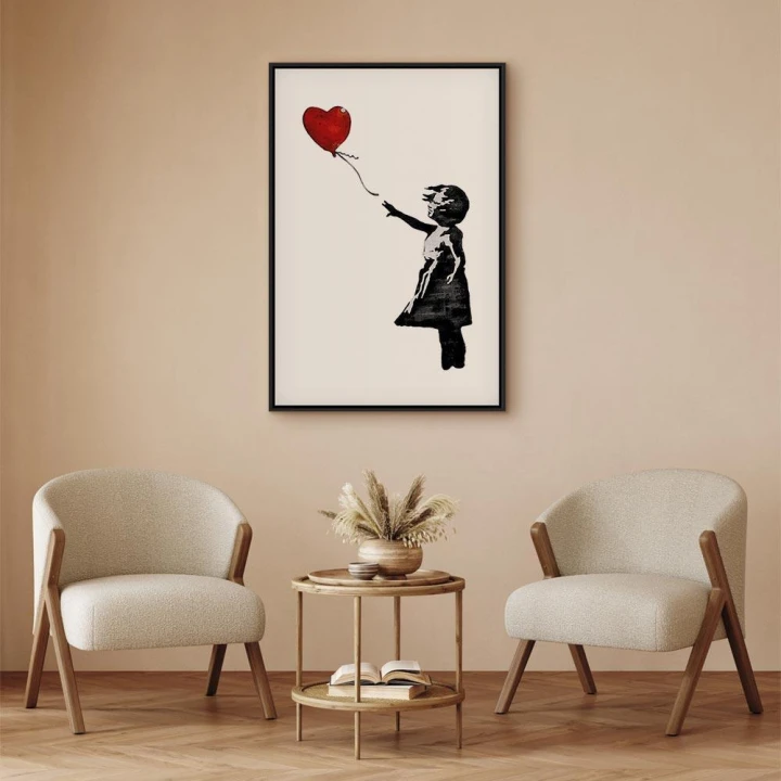 Obraz - Banksy: Dziewczynka z balonem (1-częściowy) pionowy
