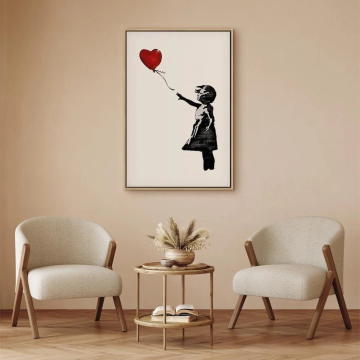 Obraz - Banksy: Dziewczynka z balonem (1-częściowy) pionowy