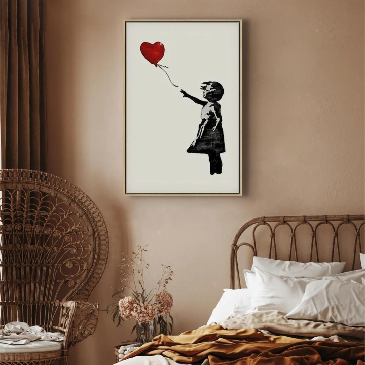 Obraz - Banksy: Dziewczynka z balonem (1-częściowy) pionowy