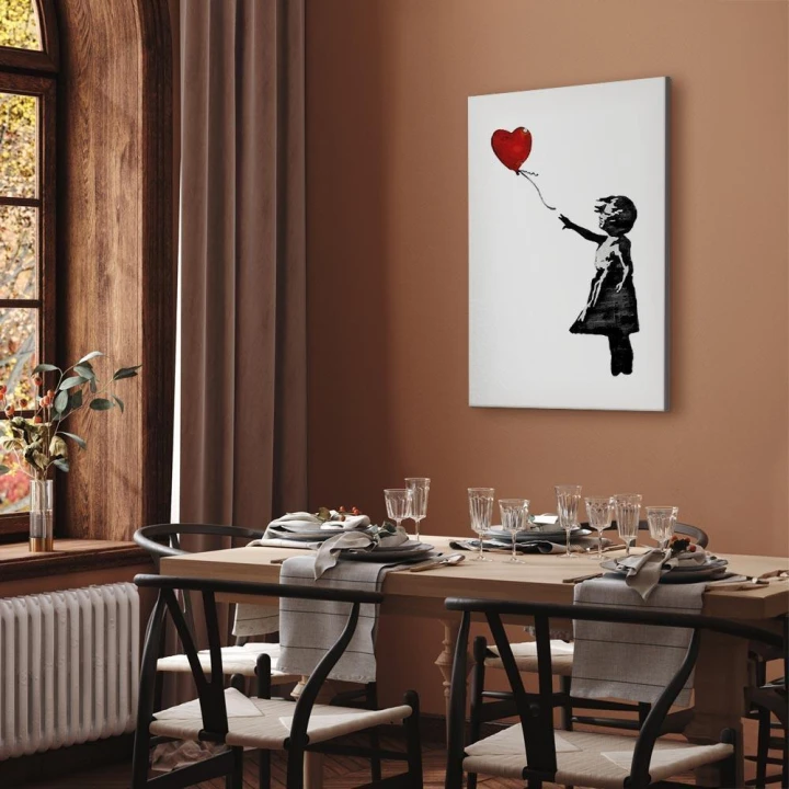 Obraz - Banksy: Dziewczynka z balonem (1-częściowy) pionowy