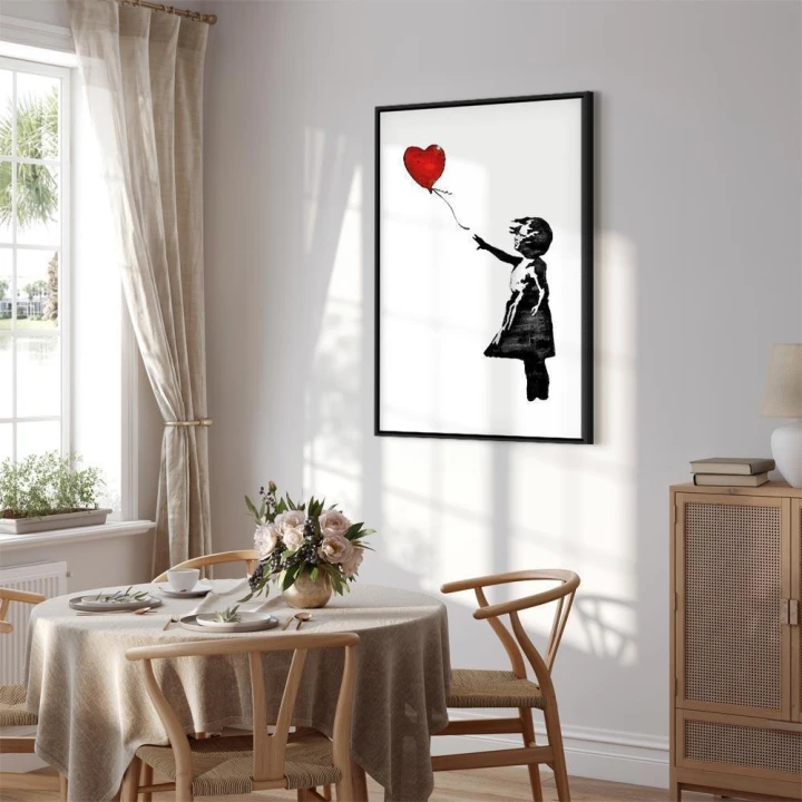 Obraz - Banksy: Dziewczynka z balonem (1-częściowy) pionowy