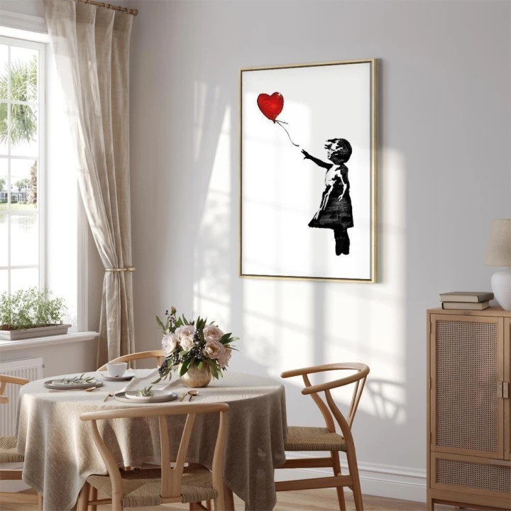 Obraz - Banksy: Dziewczynka z balonem (1-częściowy) pionowy