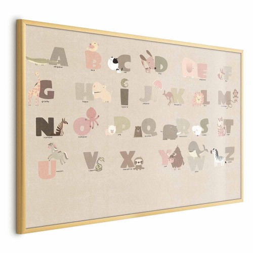 Plakat - Beżowe abecadło