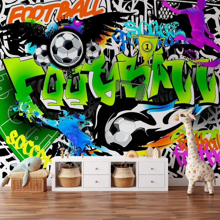 Fototapeta - Piłkarskie graffiti