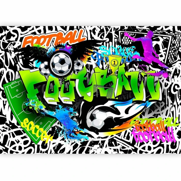 Fototapeta - Piłkarskie graffiti