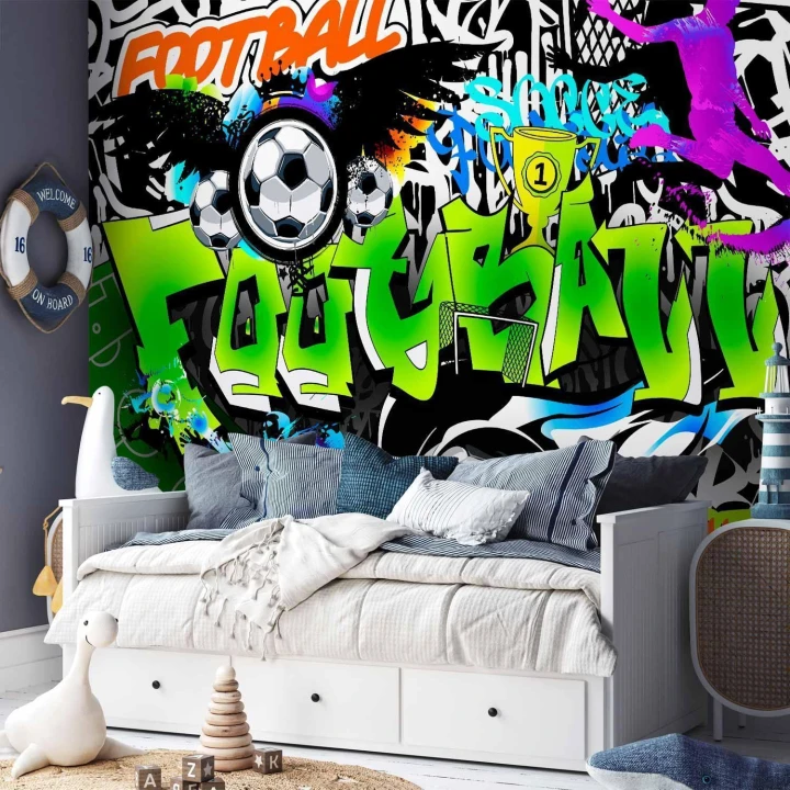 Fototapeta - Piłkarskie graffiti