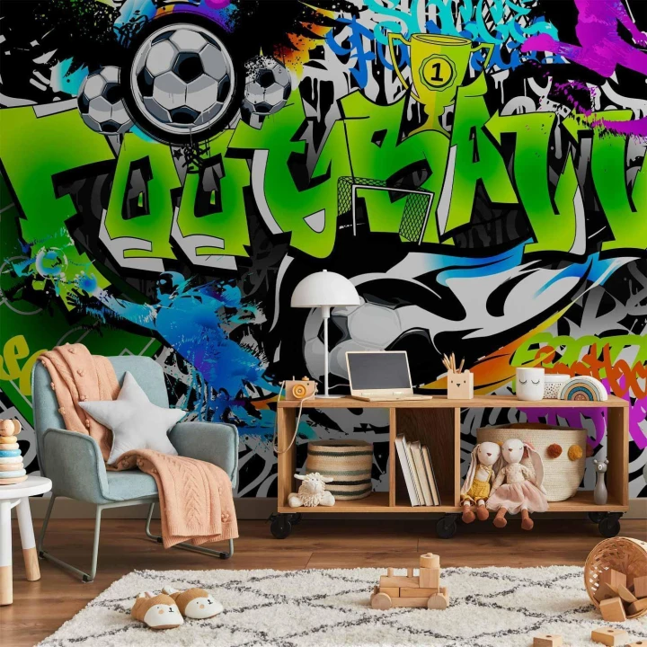 Fototapeta - Piłkarskie graffiti