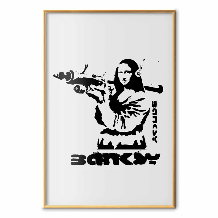Plakat - Mona Lisa z bazuką