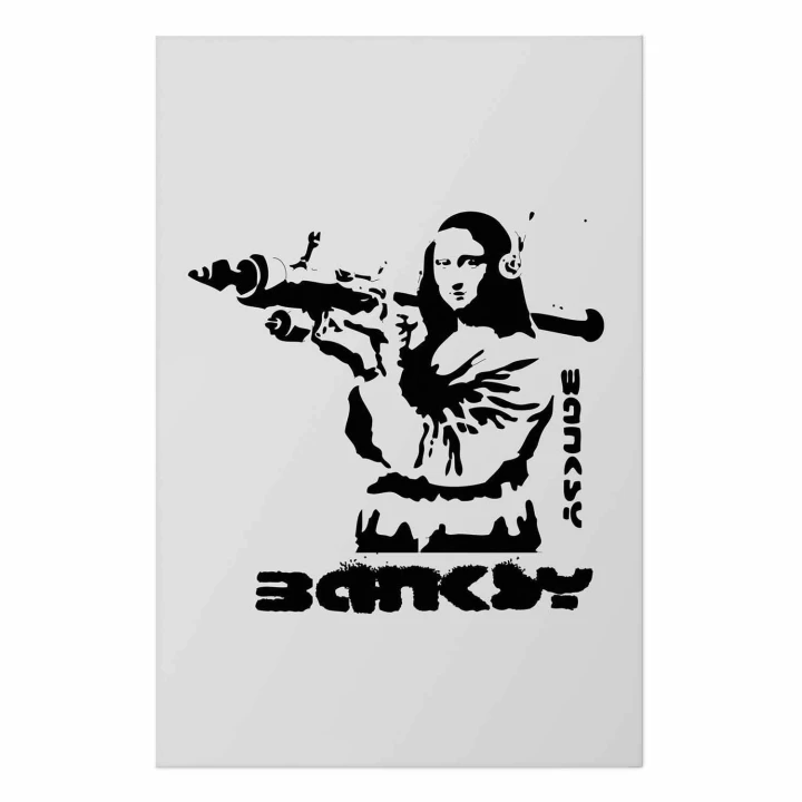 Plakat - Mona Lisa z bazuką