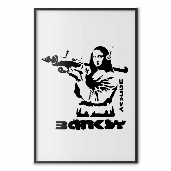 Plakat - Mona Lisa z bazuką