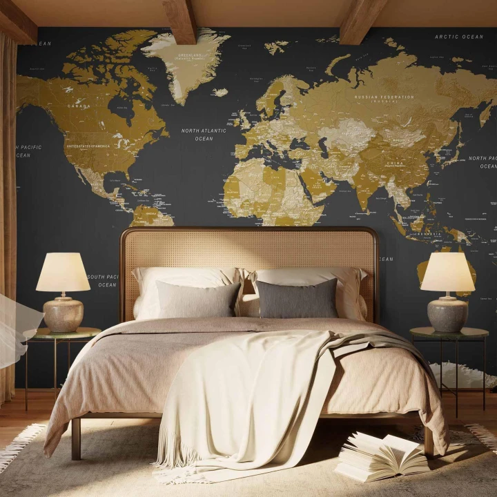 Fototapeta - Mapa świata: Nowoczesna geografia