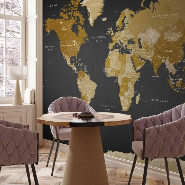 Fototapeta - Mapa świata: Nowoczesna geografia