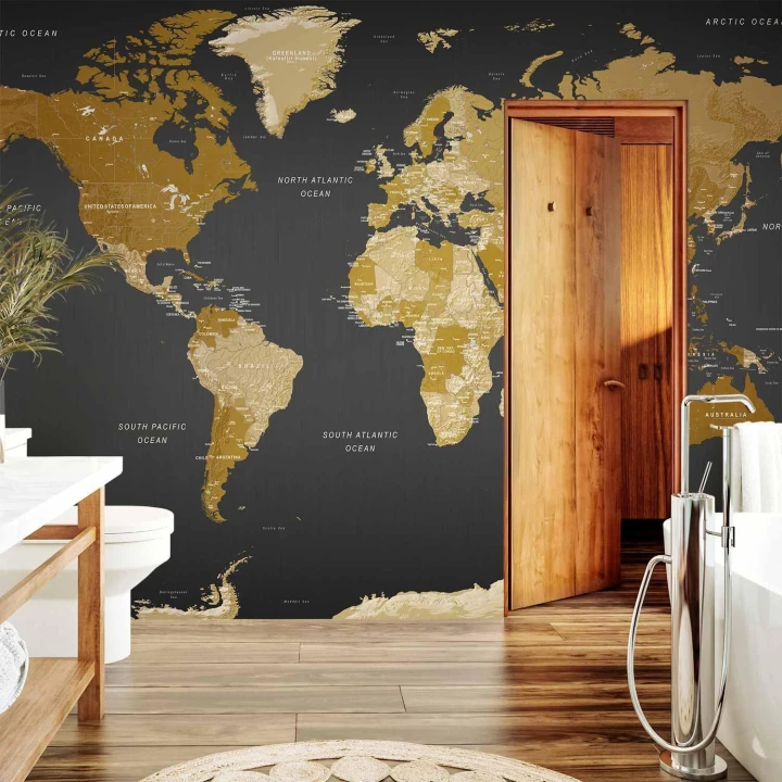 Fototapeta - Mapa świata: Nowoczesna geografia