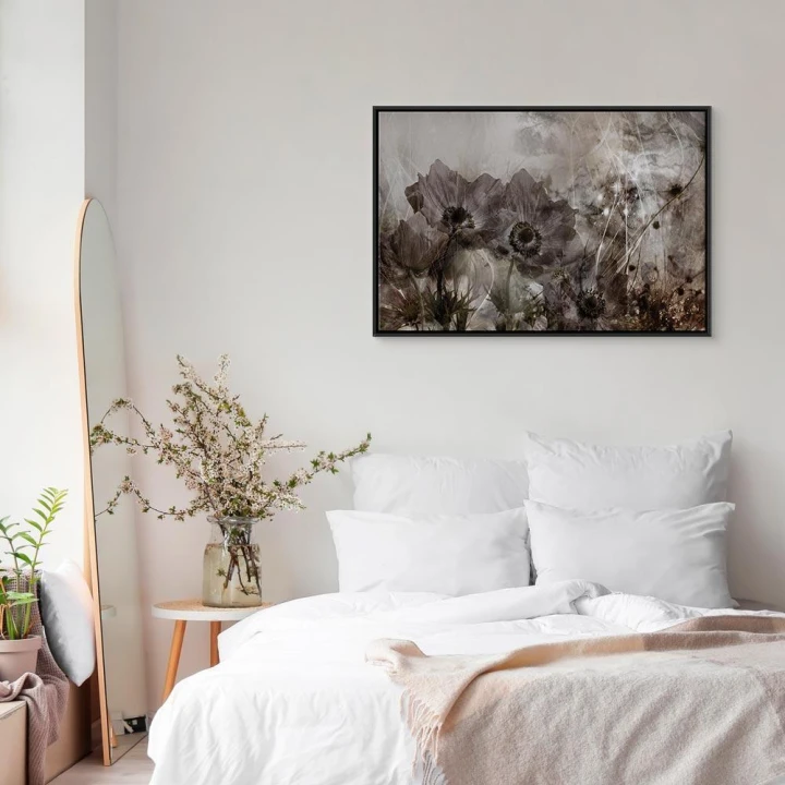 Obraz - Anemony w sepii (1-częściowy) szeroki
