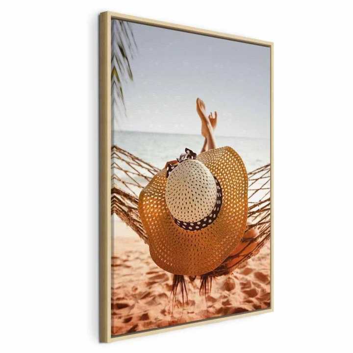 Obraz - Hamak na plaży (1-częściowy) pionowy