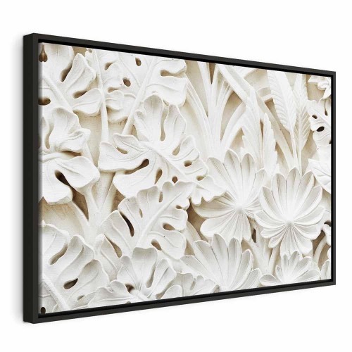 Obraz - Ceramiczne liście (1-częściowy) szeroki