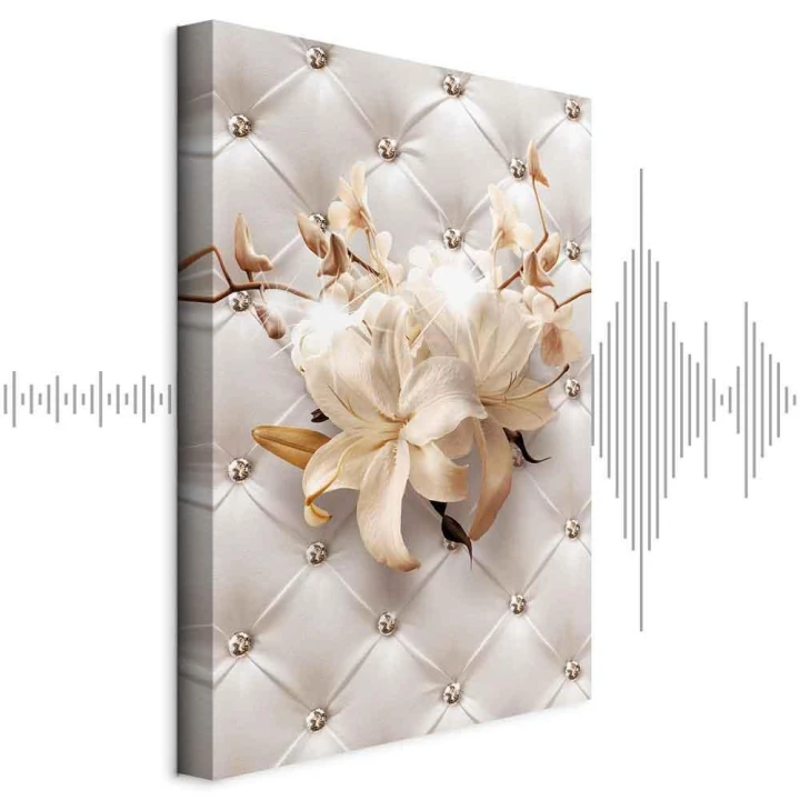 Obraz - Diamentowe lilie (1-częściowy) pionowy