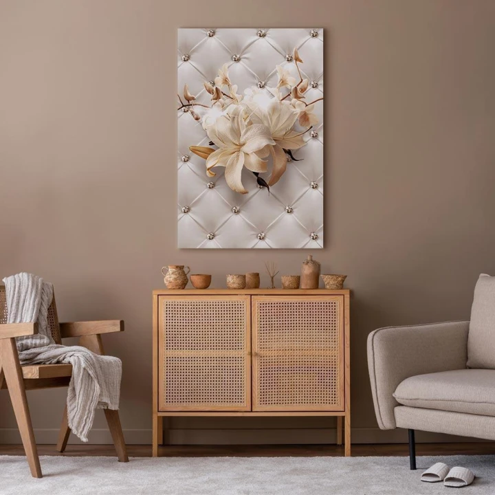 Obraz - Diamentowe lilie (1-częściowy) pionowy