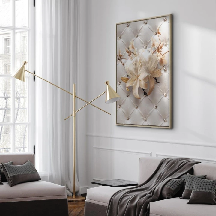 Obraz - Diamentowe lilie (1-częściowy) pionowy