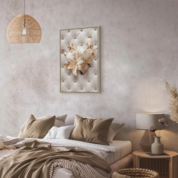 Obraz - Diamentowe lilie (1-częściowy) pionowy
