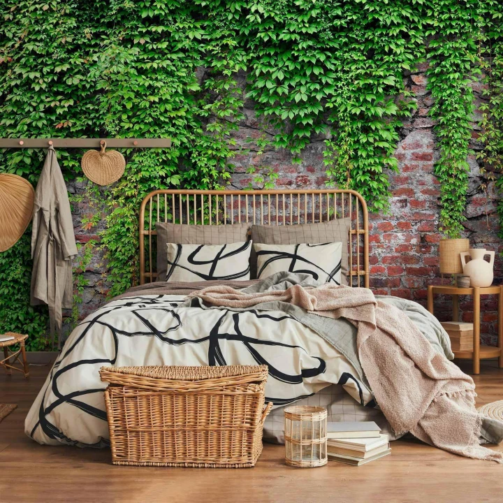 Fototapeta - Cegły i bluszcz