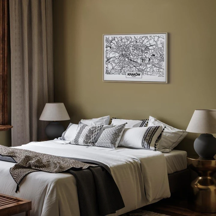 Obraz - Mapa miasta: Kraków (1-częściowy) szeroki