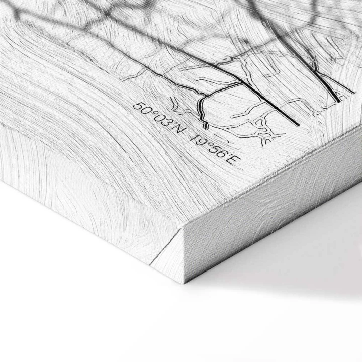 Obraz - Mapa miasta: Kraków (1-częściowy) szeroki