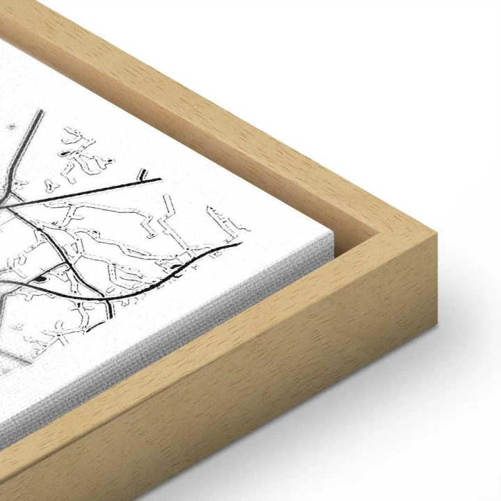 Obraz - Mapa miasta: Warszawa (1-częściowy) pionowy