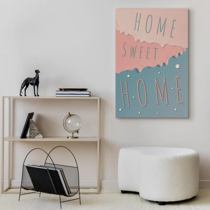 Obraz - Napisy: Home Sweet Home (1-częściowy) pionowy