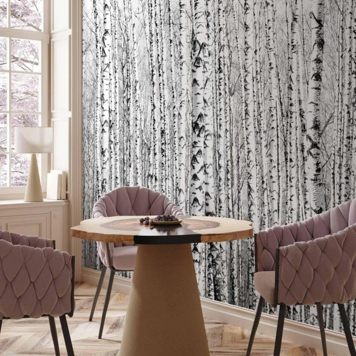 Fototapeta - Brzozowy las