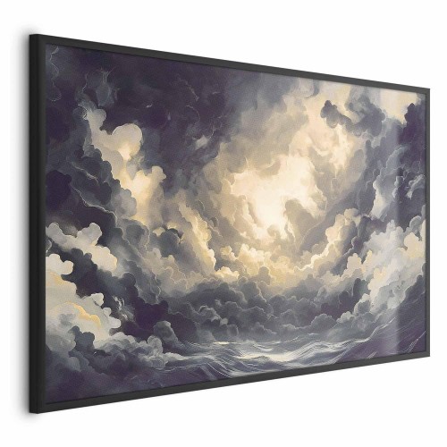 Plakat - Epicka gra światła: Słońce walczące o dominację nad chmurami