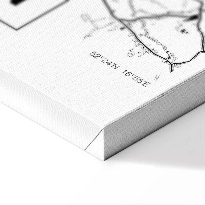 Obraz - Mapa miasta: Poznań (1-częściowy) pionowy