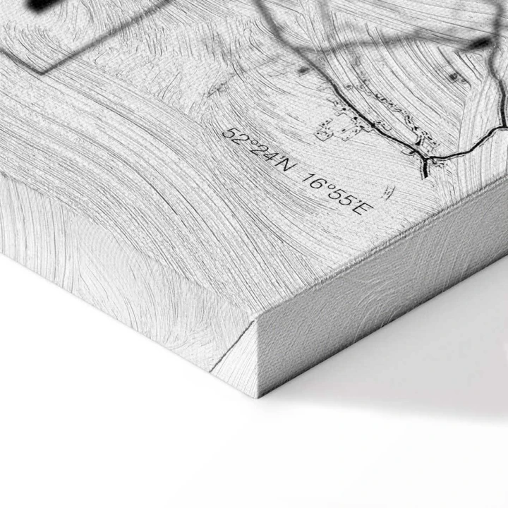 Obraz - Mapa miasta: Poznań (1-częściowy) pionowy