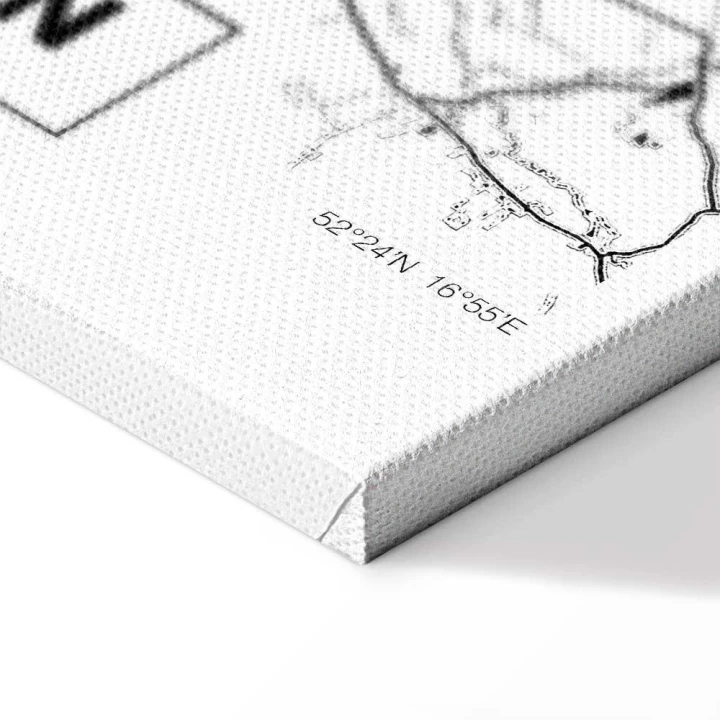 Obraz - Mapa miasta: Poznań (1-częściowy) pionowy