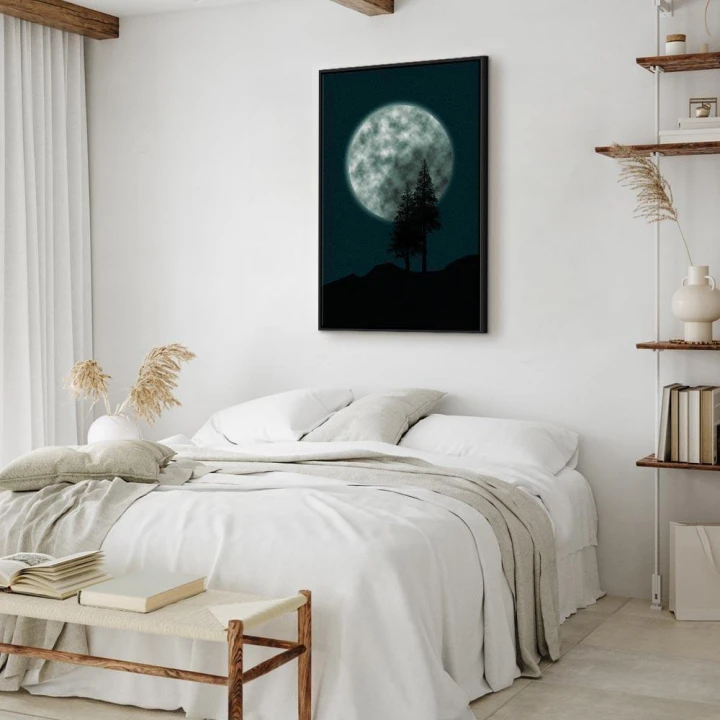 Obraz - Piękna pełnia księżyca (1-częściowy) pionowy